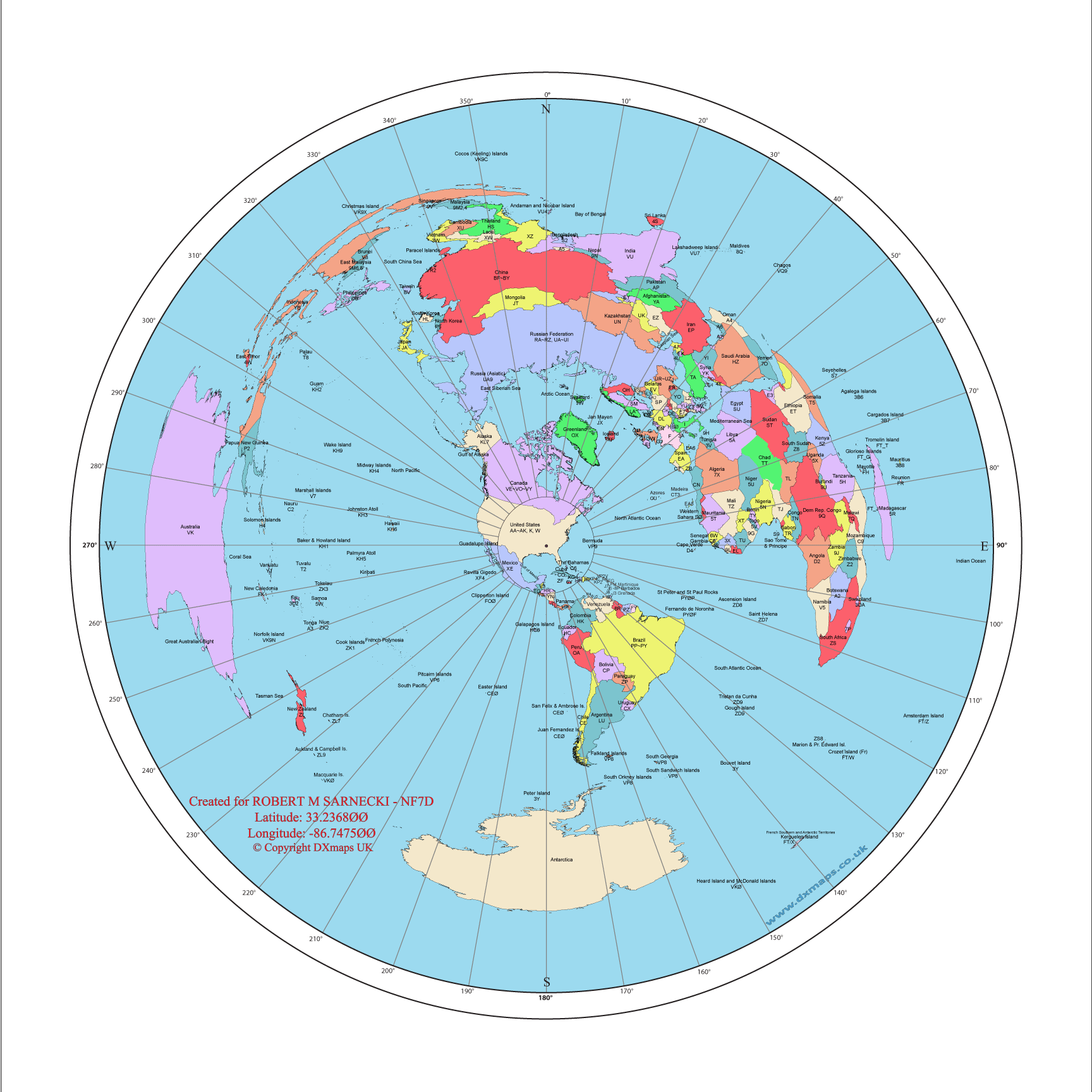 Custom Azimuthal Maps